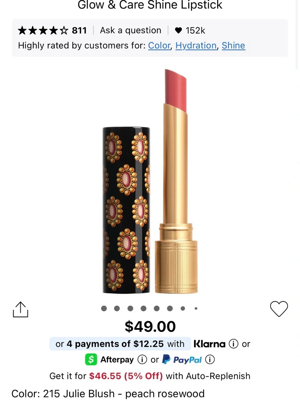 Gucci sheer coral